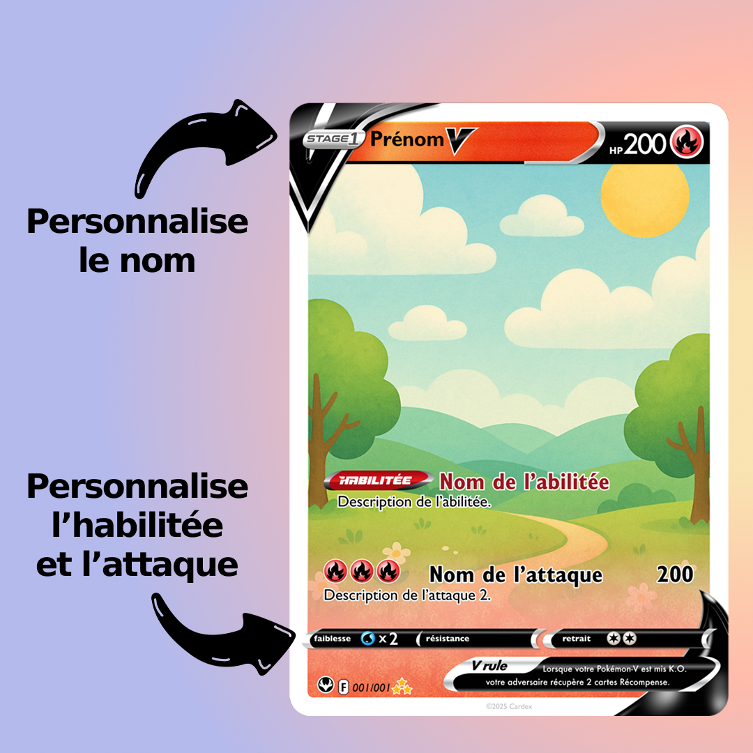 Carte Personnalisée Animal de compagnie ❤️ Style Animé