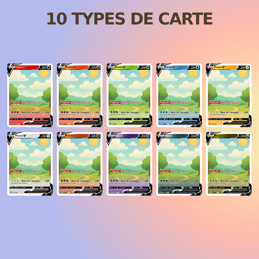 Carte Personnalisée Famille ❤️ Style Réaliste
